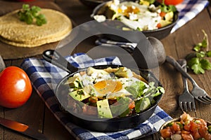 Homemade Heuvos Rancheros with Avocado photo