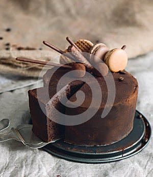 Homemade Ñhocolate cake