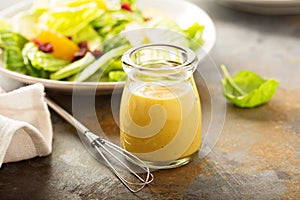 Homemade honey mustard salad dressing