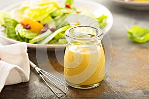 Homemade honey mustard salad dressing