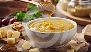 Homemade honey mustard salad dressing