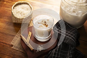 Homemade Horchata traditional refreshing drink