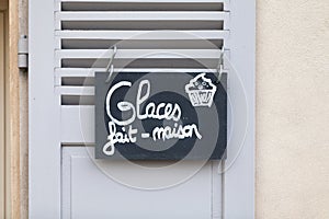 Homemade ice cream sign photo