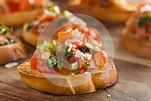 Homemade Italian Bruschetta Appetizer