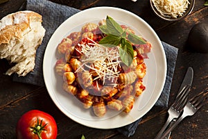 Homemade Italian Gnocchi with Red Sauce