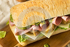 Homemade Italian Panino Sandwich