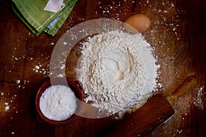 Homemade italian pasta ingredients