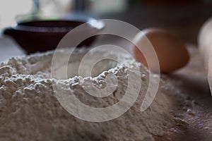 Homemade italian pasta ingredients