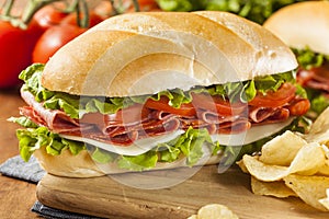 Homemade Italian Sub Sandwich