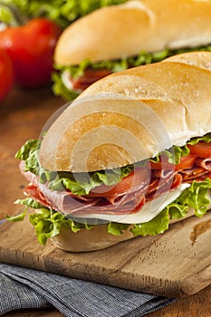 Homemade Italian Sub Sandwich photo