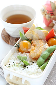 Homemade Japanese bento lunch box