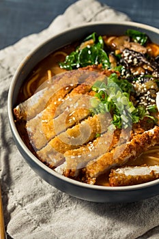 Homemade Japanese Chicken Katsu Ramen