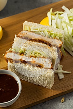 Homemade Japanese Chicken Katsu Sando Sandwich