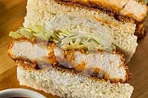 Homemade Japanese Chicken Katsu Sando Sandwich