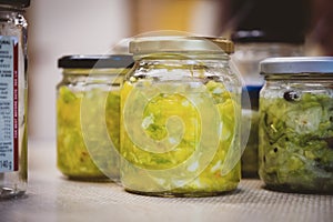 Homemade jar with cabagge photo