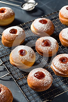 Homemade Jewish Sufganiyot Jelly Donuts