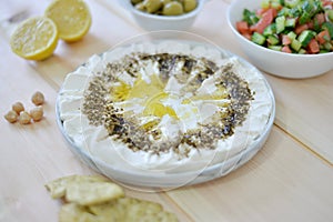 Homemade labneh labaneh