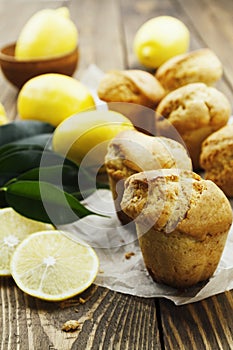 Homemade lemon muffins