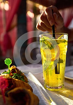 Homemade Lemonade at restaurant