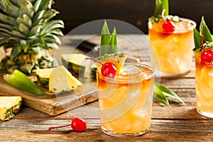Homemade Mai Tai Cocktail photo