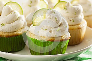 Homemade Margarita Cupcakes with Frosting