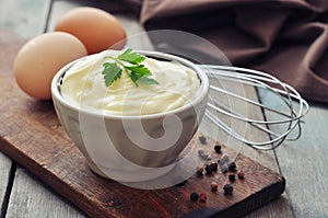 Homemade mayonnaise photo