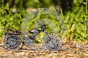 Homemade metal model - a toy sports road bike