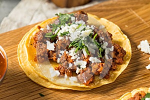 Homemade Mexican Chorizo Tacos photo