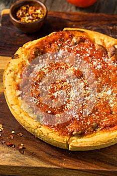 Homemade Mini Chicago Style Deep Dish Pizza