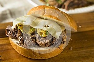 Homemade Mississippi Pot Roast Sandwich