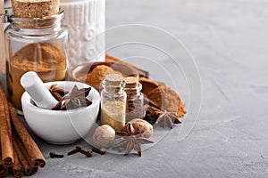 Homemade mix of spices in a jar