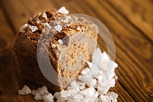 Homemade mixed breads presented for sale