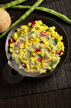Homemade moringa coconut curry with traditional recipes.