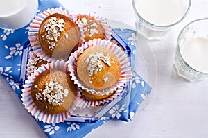 Homemade muffins oat flour