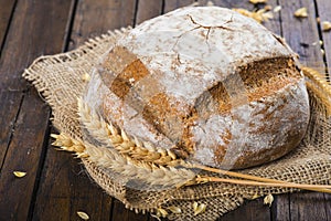 Homemade multigrain sourdough bread