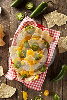 Homemade Nachos with Cheddar Cheese photo