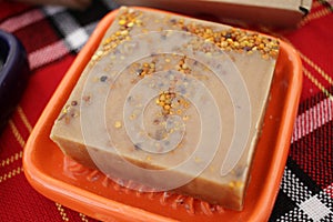 Homemade natural soap. Hypoallergenic clean soap.