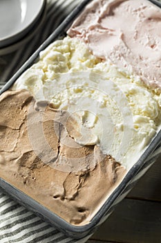 Homemade Neopolitan Ice Cream