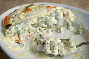 homemade olivier salad