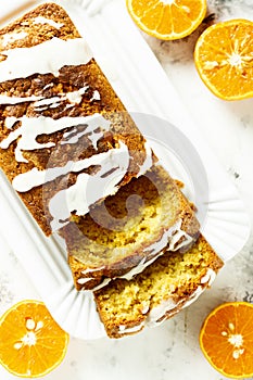 Homemade orange cake with olive oil