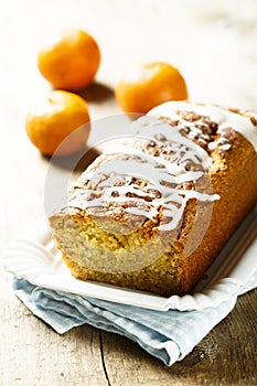 Homemade orange cake with olive oil