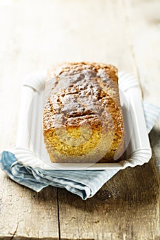 Homemade orange cake with olive oil