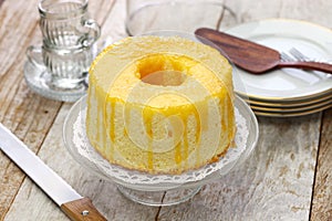 Homemade orange chiffon cake