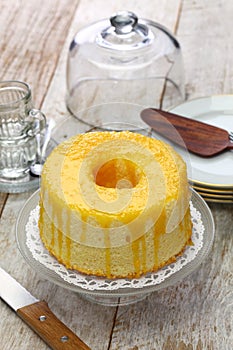 Homemade orange chiffon cake