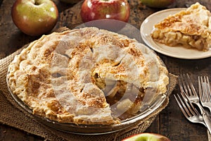 Homemade Organic Apple Pie Dessert