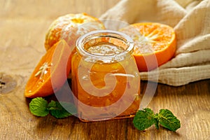 Homemade organic jam of citrus, orange, manadarin.