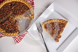 Homemade oven baked pecan pie