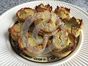 Homemade paleo avocado bread mini cupcakes