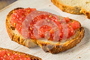 Homemade Pan Con Tomate Tomato Toast photo