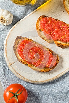 Homemade Pan Con Tomate Tomato Toast photo